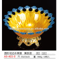 Flower shape pc round fruit tray with embossed pattern